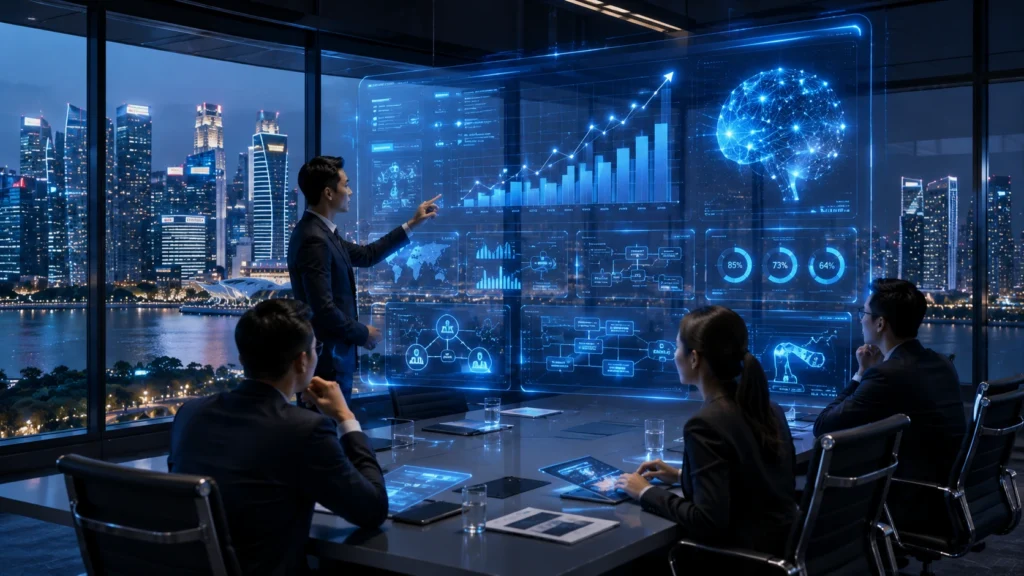 Business AI Solutions Singapore Business leaders using artificial intelligence solutions in Singapore